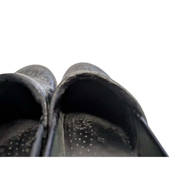 Dansko Womens 10 Clogs Cabrio Tool Black Leather Slip Resistant Nurse Paisley - Picture 11 of 11